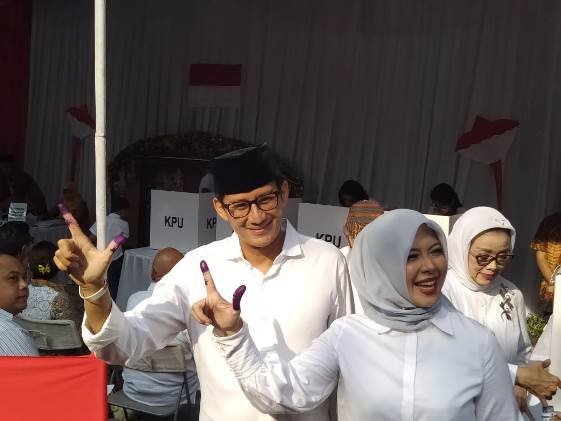 Sandiaga Uno Kalah di TPS-nya Sendiri