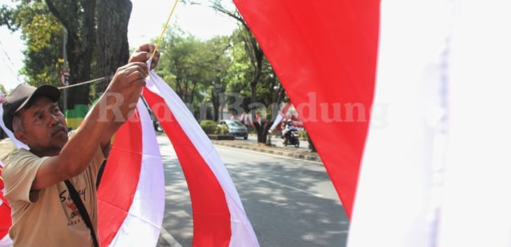 Satpol PP Ingatkan Penjual Bendera