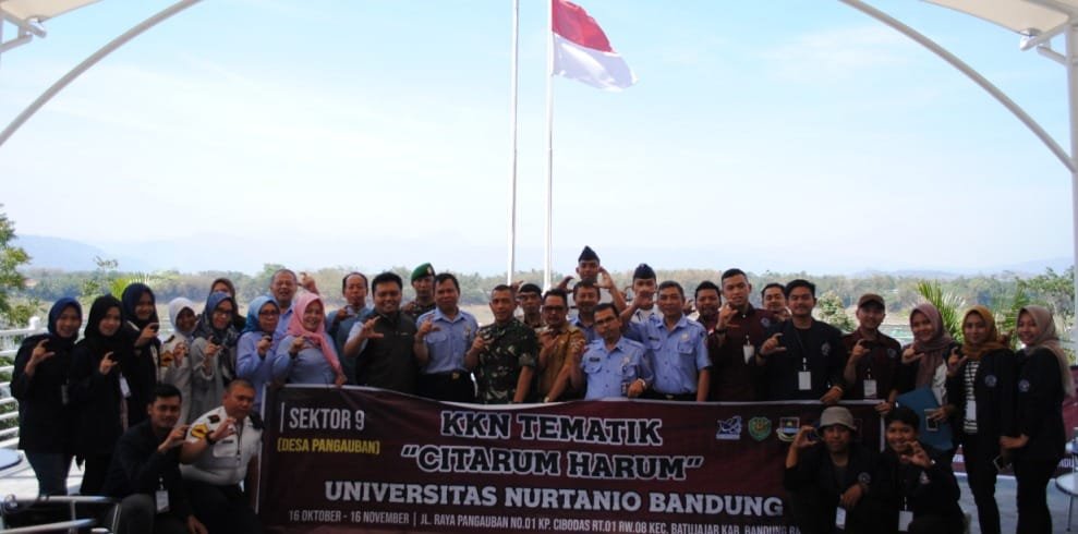 Sukseskan Citarum Harum, KKN Universitas Nurtanio  Bandung Kolaborasi dengan Dansektor 9 dan Pemdes Pangauban