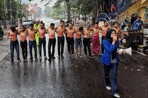 Gabungan Mahasiswa Demo Tolak Omnibus Law
