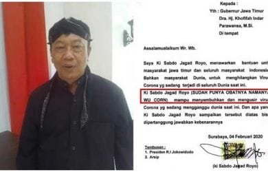Ki Sabdo Jagad Royo, Paranormal Indonesia yang Klaim Temukan Obat Virus Corona