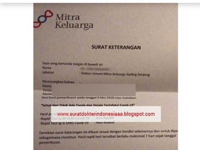 VIRAL Surat Tugas Bebas Covid-19 Dijual di Toko Online