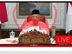 Tangkapan layer video Wakil Presiden Ma’ruf Amin dicoret-coret oleh peserta dalam Wabinar Nasional yang diselenggarakan UIN Maliki Malang (4/6). (Istimewa)