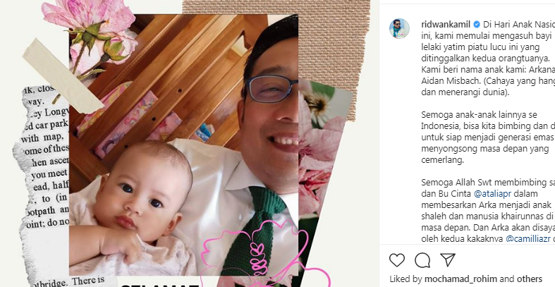 Di Hari Anak Nasional, Ridwan Kamil Umumkan Punya Anak Lagi