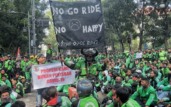 Ojol Unjuk Rasa di Balai Kota Bandung, Begini Tanggapan GTPP Covid-19