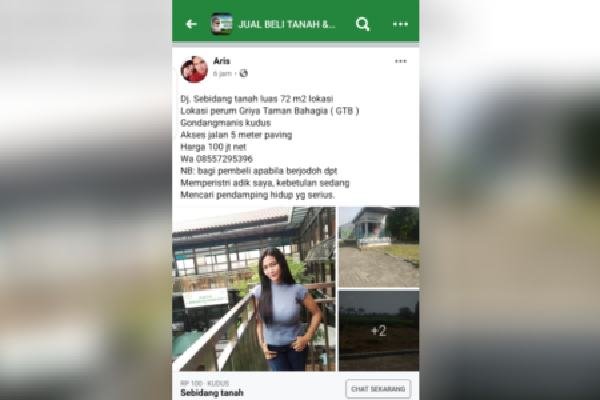 Jual Tanah Bonus Istri, Dewi Rosalia Janda Cantik Kudus