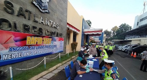 Anggota Satlantas Dirapid Test Covid-19, Siap-siap! Besok Operasi Patuh Lodaya 2020 di Cimahi-KBB