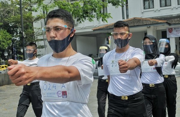 Paskibraka Kota Bandung Berlatih di Tengah Pandemi Covid-19