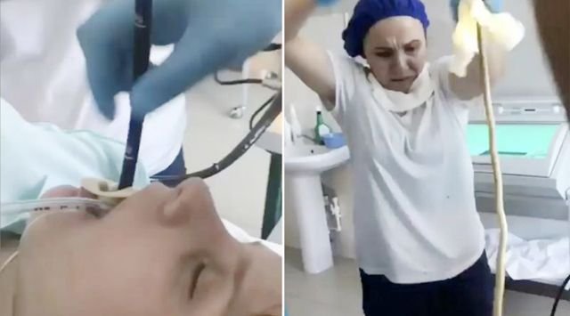 Ngeri..!! VIDEO Dokter Keluarkan Ular 1,2 Meter dari Mulut Seorang Wanita