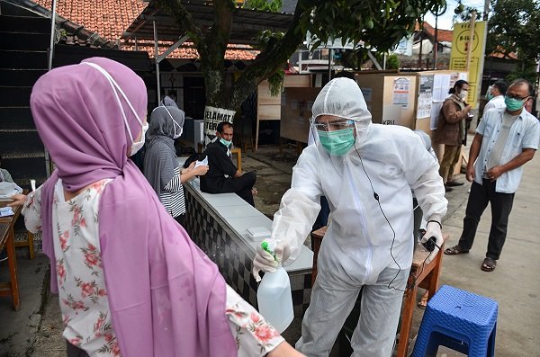 Protokol Kesehatan di TPS Pilbup Bandung 2020