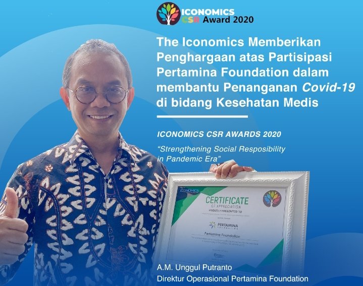 Pertamina Foundation Raih Penghargaan Sebagai Yayasan yang Tanggap Darurat Covid-19