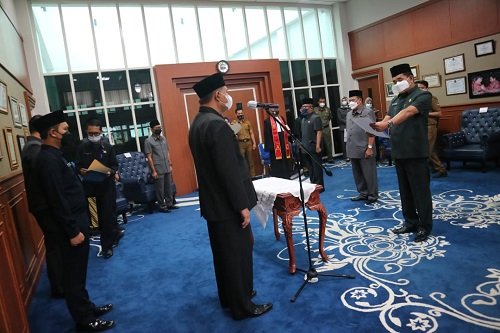 Akhirnya Tampil di Publik, Aa Umbara Lantik 5 Pejabat Eselon II KBB Secara Tertutup