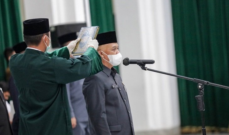 Asep Sukmana Dilantik sebagai Pj Sekda Kabupaten Bandung