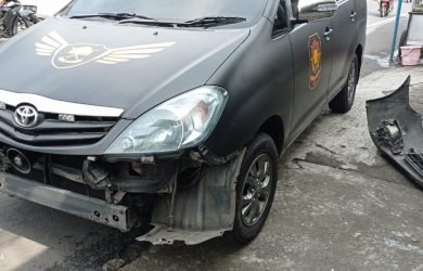 Usai Konvoi, Moge Ini Tabrak 3 Motor dan Mobil Dinas Satpol PP
