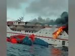 KM Karya Indah Terbakar, Penumpang Melompat ke Laut