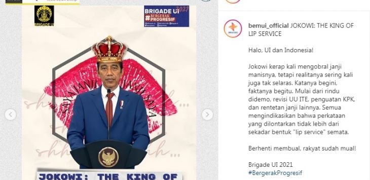 Giliran BEM Malang Raya Layangkan Kritik ke Presiden Jokowi