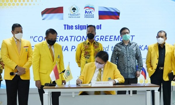 Partai Golkar-United Russia Party MoU Sepakati Dorong Penguatan Investasi