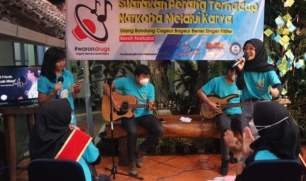 Perang Melawan Narkoba, BNN Kota Bandung dan Mahasiswa Serta Pelajar Kolaborasi Inovasi P4GN