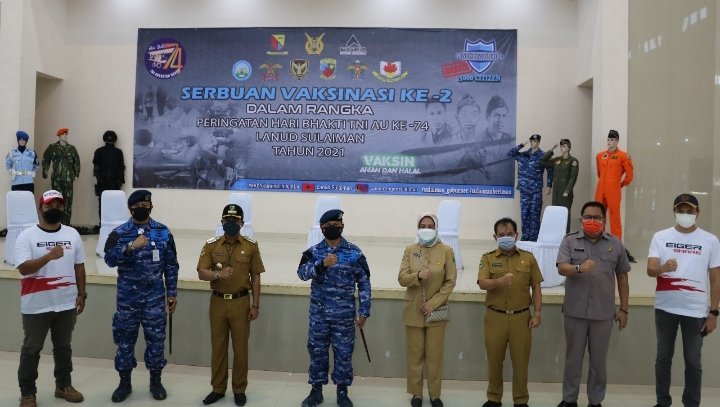 Hari Bhakti TNI AU, Lanud Sulaiman Gelar Vaksinasi ke-2 Bagi 5.000 Warga