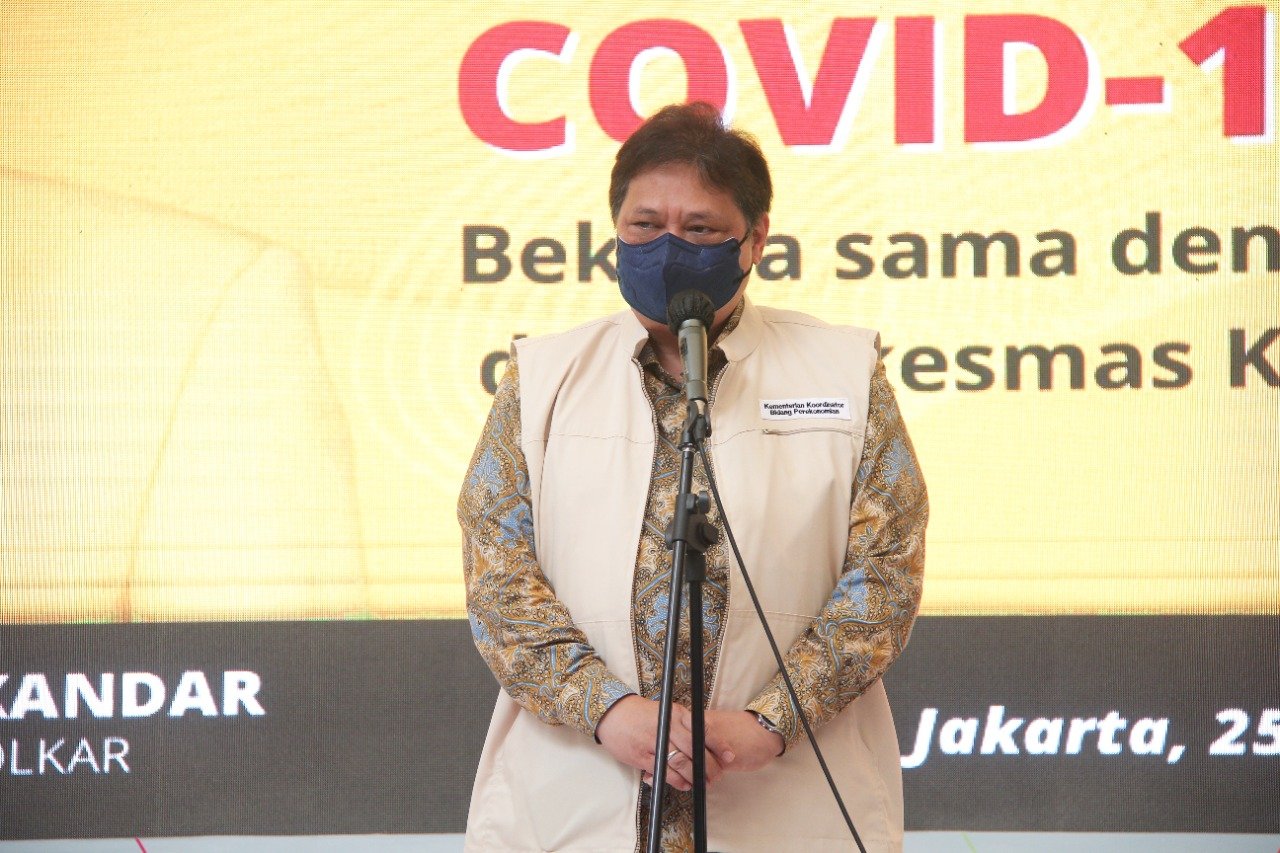 Menko Airlangga Apresiasi Insan Pers Perangi Hoaks Pandemi Covid-19