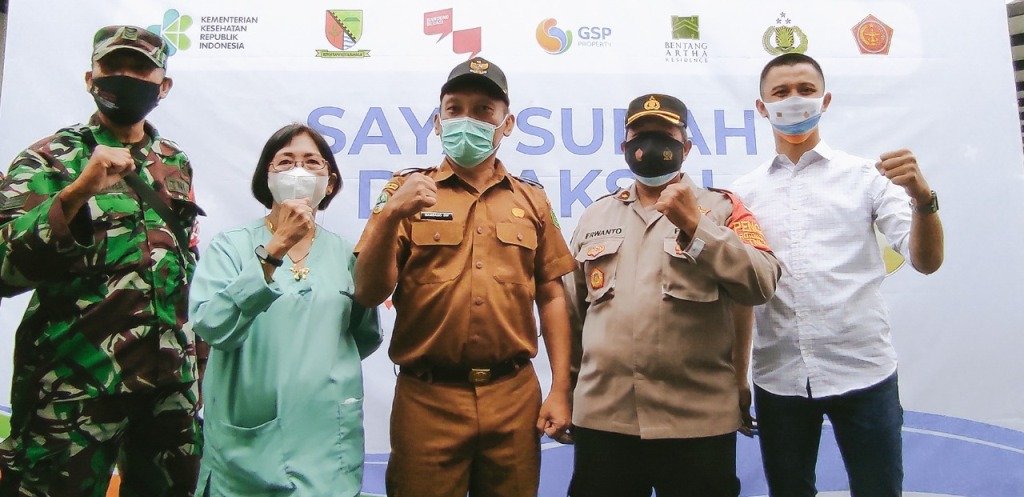 Bersama TNI-POLRI, GSP Property Gelar Vaksinasi Covid-19 Bagi Warga Bojongsoang