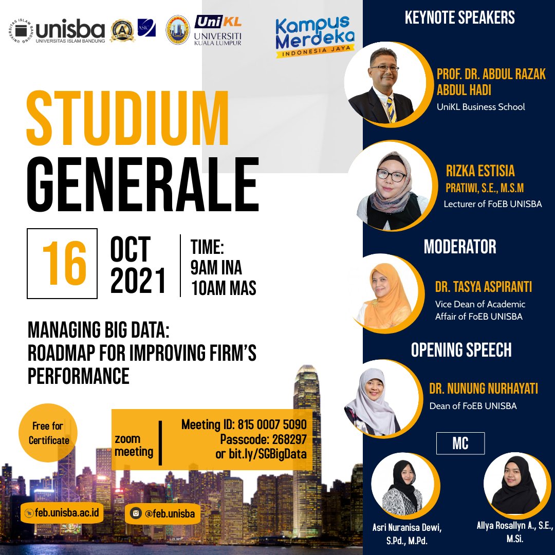 FEB Unisba Gelar Seminar Internasional Studium General Series 2021