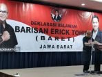 Relawan Barisan Erick Thohir Jawa Barat Dideklarasikan di Bandung