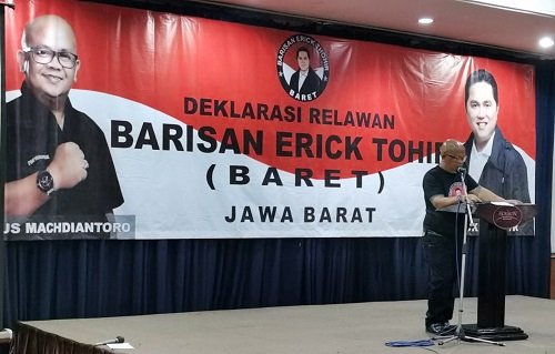 Relawan Barisan Erick Thohir Jawa Barat Dideklarasikan di Bandung