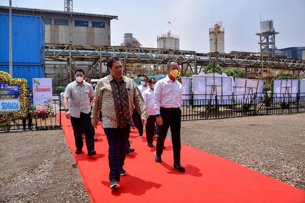 Menko Airlangga Groundbreaking Pabrik Refinery Mineral Pertama di Indonesia