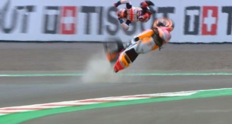 Gangguan Penglihatan Marc Marquez Kambuh Lagi Usai Crash di Mandalika