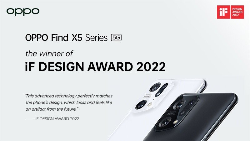 OPPO Find X5 Series Menangkan Penghargaan Prestisius, iF DESIGN AWARD 2022