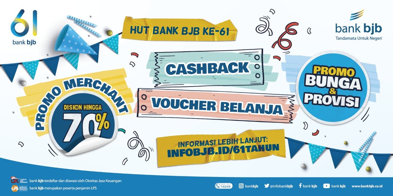 bank bjb Ultah ke-61, Banjir Promo Produk dan Merchant