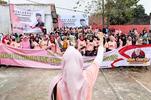 Dinilai Peduli Emak-emak, Ratusan Relawan di Jabar Dukung Ganjar Pranowo Jadi Presiden