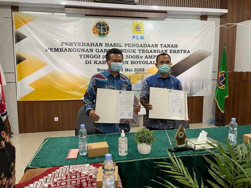 PLN Terima Hasil Pengadaan Tanah BPN Kabupaten Boyolali untuk Pembangunan GITET 500 kV Ampel