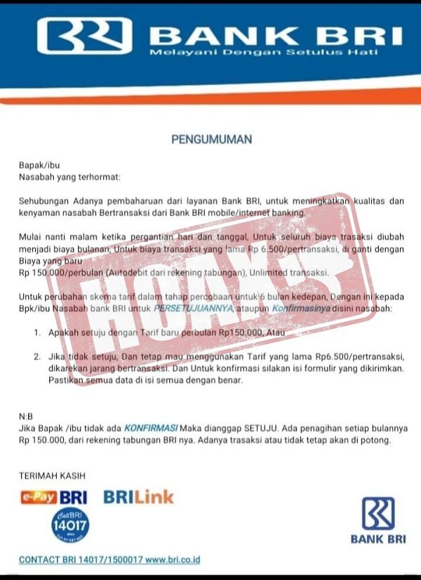 Marak Upaya Penipuan Perbankan, BRI Imbau Masyarakat Jaga Kerahasiaan Data dan Password