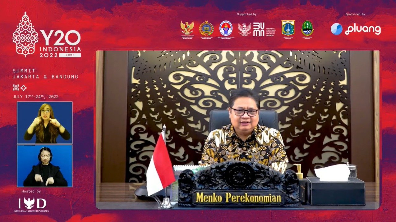 Forum KTT Y20: Menko Airlangga Paparkan Berbagai Dukungan Bagi Generasi Muda