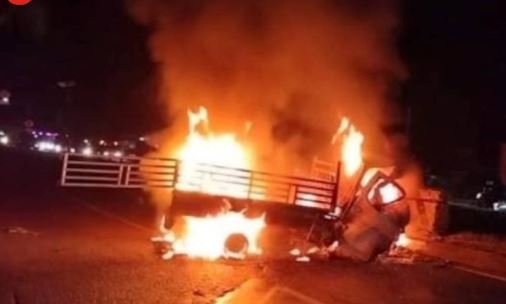 Mobil Terbakar di Pamanukan Subang, 4 Penumpang Meninggal
