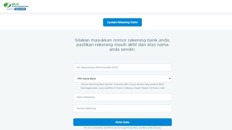 Cara Update Nomor Rekening Bank Himbara di bsu.bpjsketenagakerjaan.go.id