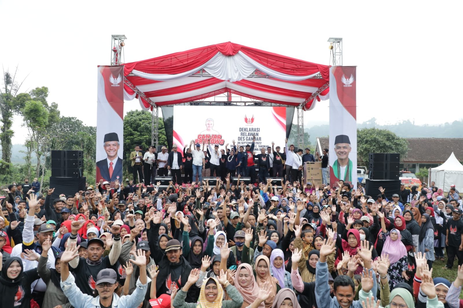 Ribuan Warga Desa di Kabupaten Cianjur Deklarasi Ganjar Presiden 2024