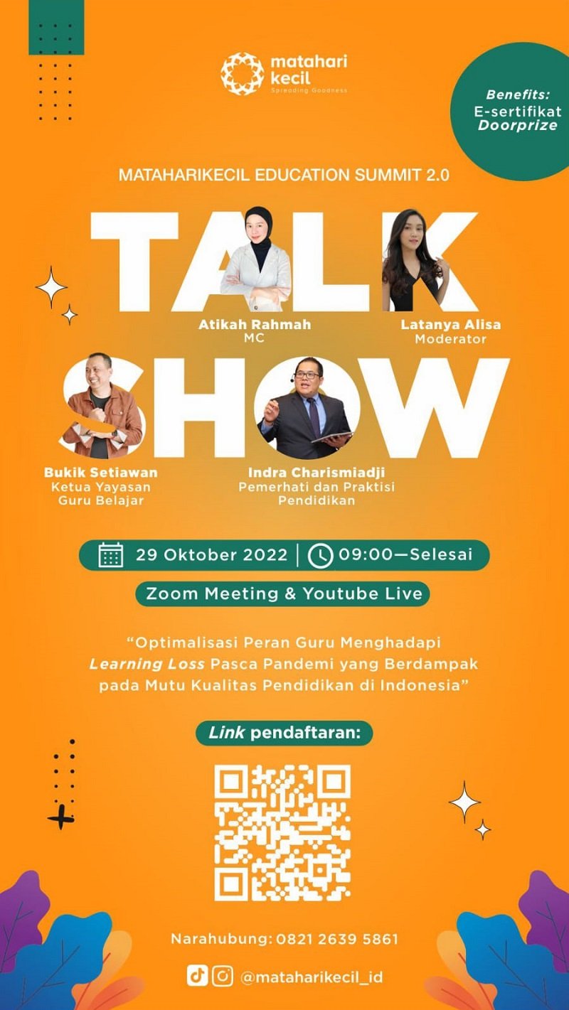 Mataharikecil Education Summit Siap Membantu Mengatasi Masalah Learning Loss Akibat Pandemi Covid-19