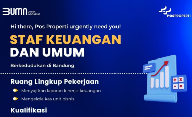 Loker di Bandung Lulusan D3 untuk Staf Keuangan dan Umum