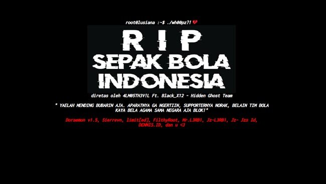 Situs PT LIB Diretas: RIP Sepak Bola Indonesia