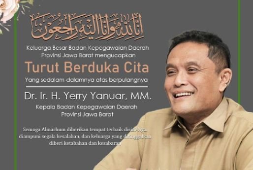 Pemprov Jabar Berduka Meninggalnya Kepala BKD Yerry Yanuar