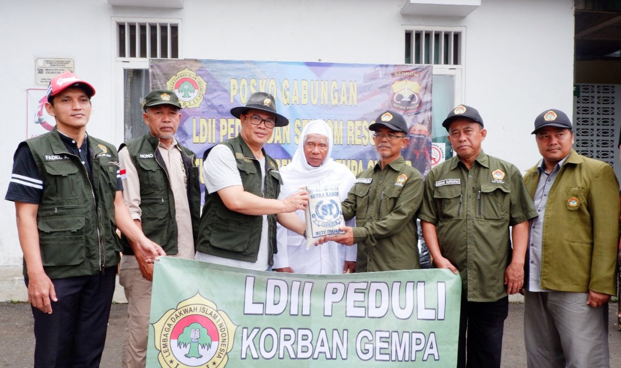 LDII Jabar Serahkan Bantuan Korban Gempa Cianjur