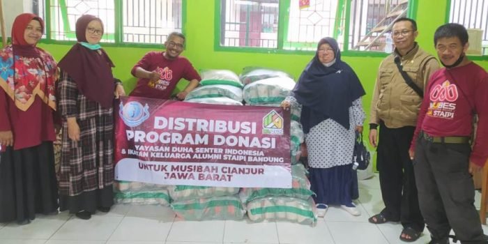 IKA STAIPI Bandung Kirim Bantuan untuk Korban Gempa Cianjur, Salurkan Satu Ton Beras dan Uang Tunai