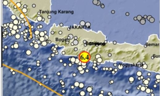 Gempa Magnitudo 6,4 Guncang Garut, Tidak Berpotensi Tsunami