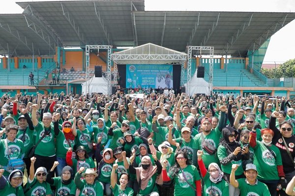 Ribuan Pengemudi Ojol di Jabodetabek dan Cikarang Dukung Ganjar Presiden