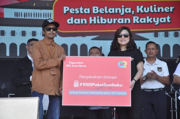 Semarak Pesta Retail Jawa Barat Kumpulkan Ribuan Paket Sembako untuk Korban Gempa Cianjur