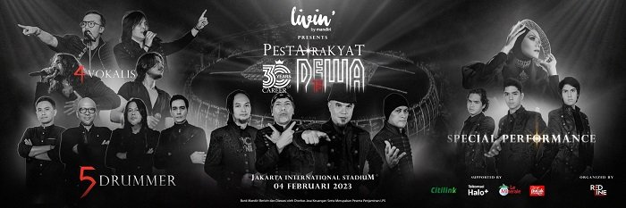 Pesta Rakyat 30 Tahun Berkarya Dewa 19 di JIS Dimeriahkan 4 Vokalis dan 5 Drummer
