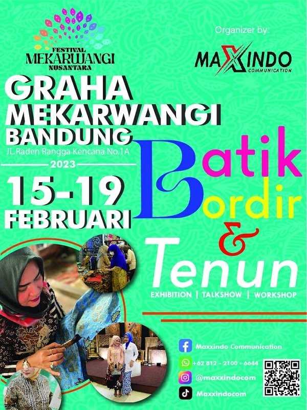 Obati Kerinduan Pecinta Batik, Mekarwangi Batik Bordir Tenun Festival Kembali Hadir di Bandung